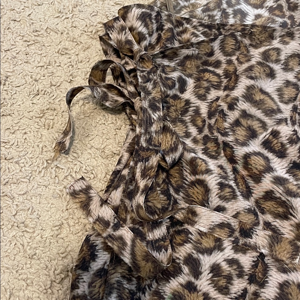 Helmut Lang SILK Muted Animal Print Double Strap Wrap Around Camisole 
 S NWOT - Picture 12 of 13